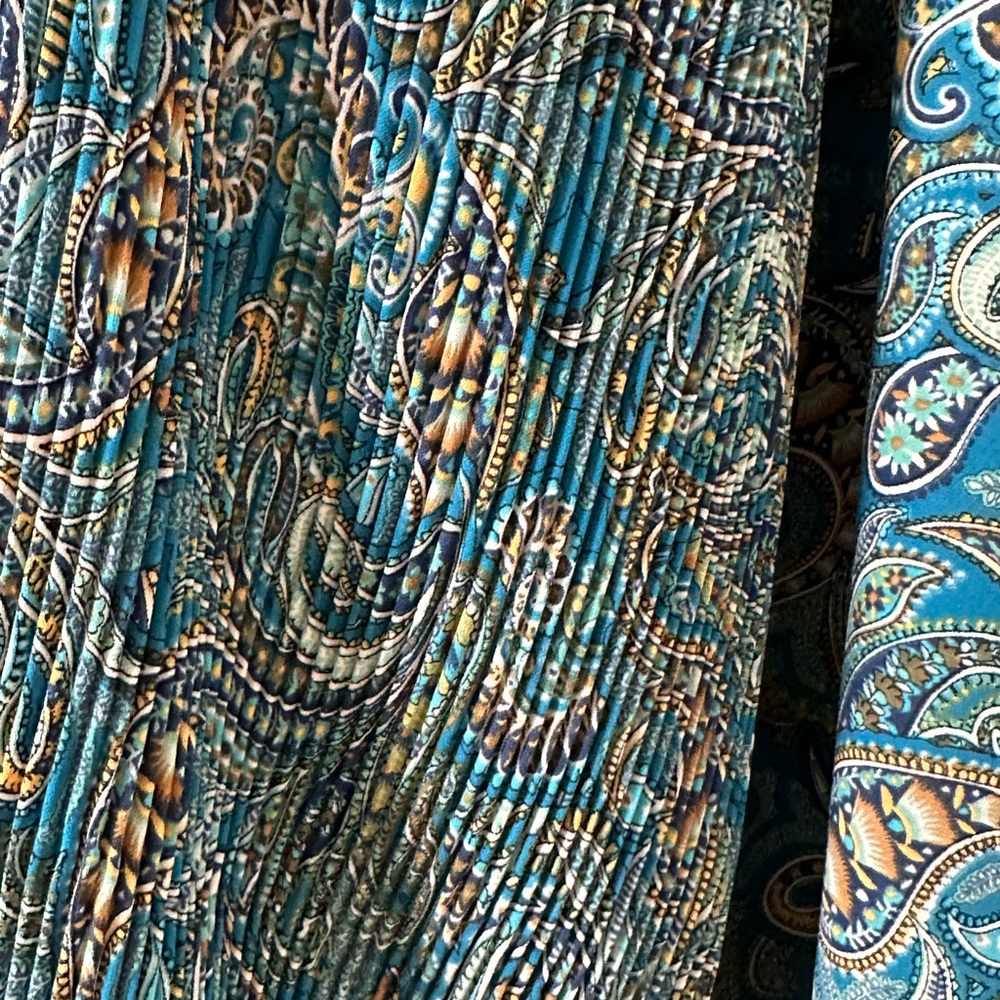 J. Jill Teal Paisley Long-Sleeve Blouse - Picture 3 of 5